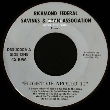 Richmond Federal Savings & Loan Association - Flight Of Apollo 11 / "Flight Of Apollo 11" Part Two side A