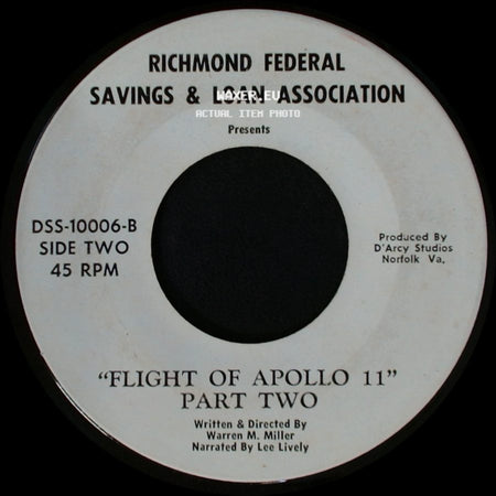 Richmond Federal Savings & Loan Association - Flight Of Apollo 11 / "Flight Of Apollo 11" Part Two side B