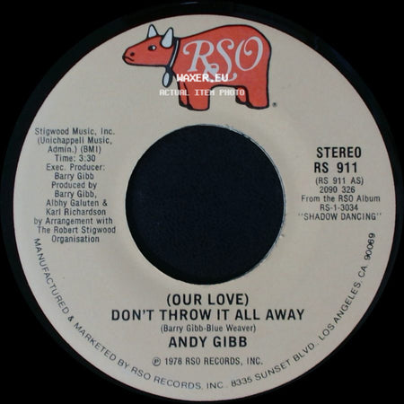 Andy Gibb - One More Look At The Night / (Our Love) Don't Throw It All Away side B