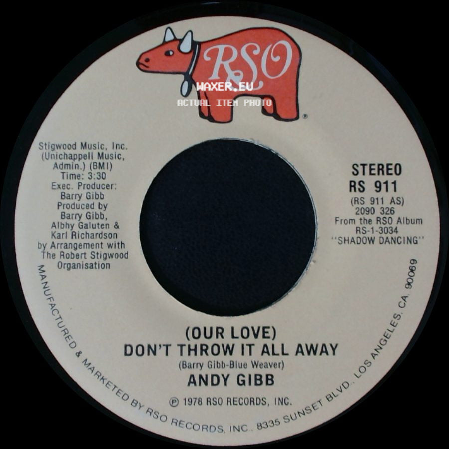 Andy Gibb - One More Look At The Night / (Our Love) Don't Throw It All Away side B