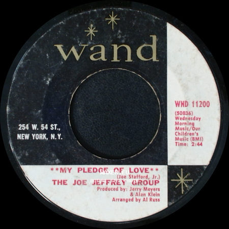 The Joe Jeffrey Group - My Pledge Of Love / Margie side A