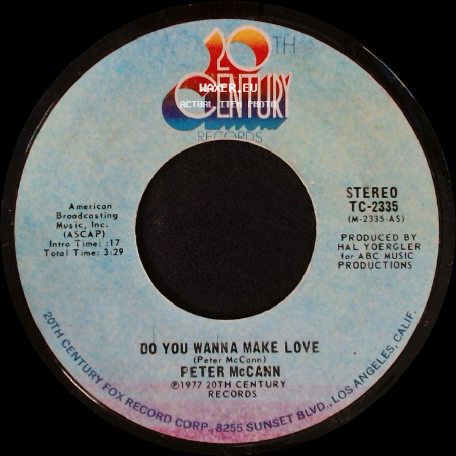 Peter Mccann - Do You Wanna Make Love / Right Time Of The Night side A