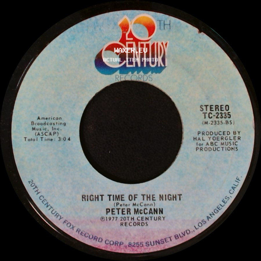 Peter Mccann - Do You Wanna Make Love / Right Time Of The Night side B