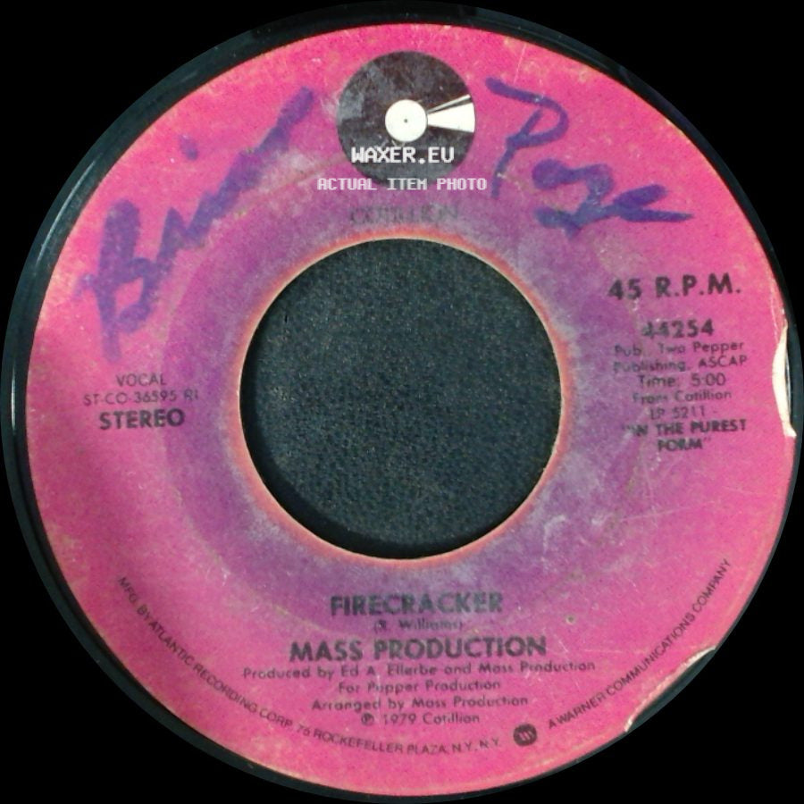 Mass Production - With Pleasure / Firecracker side B