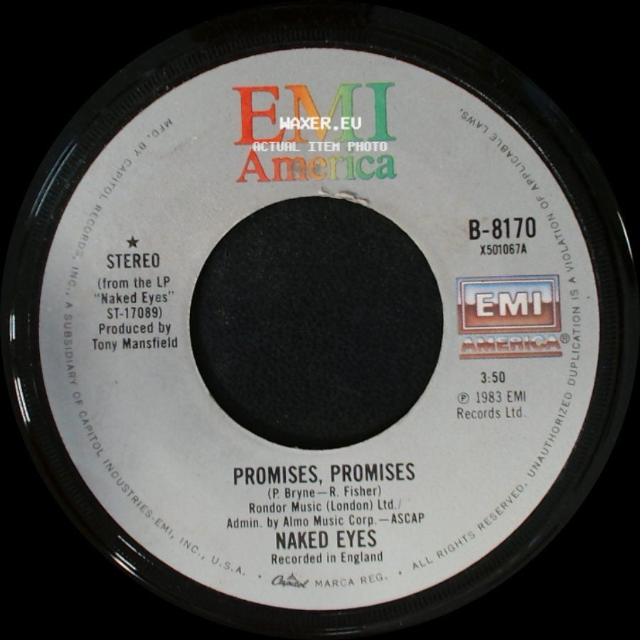 Naked Eyes - Promises, Promises / A Very Hard Act To Follow side A
