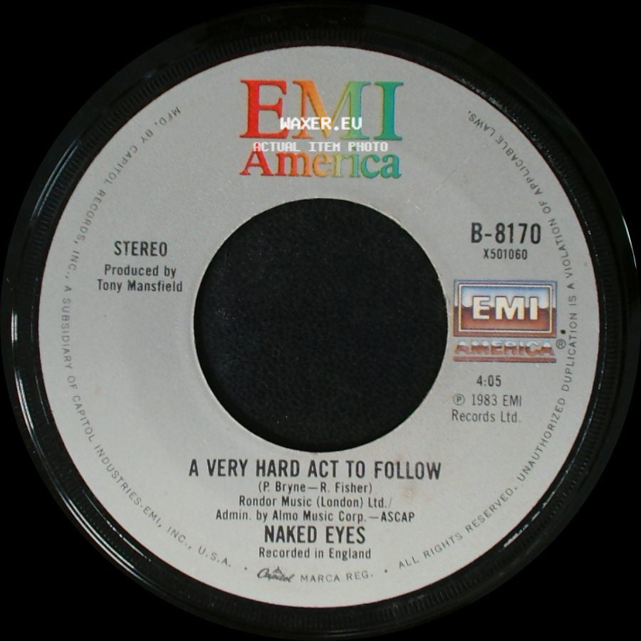 Naked Eyes - Promises, Promises / A Very Hard Act To Follow side B
