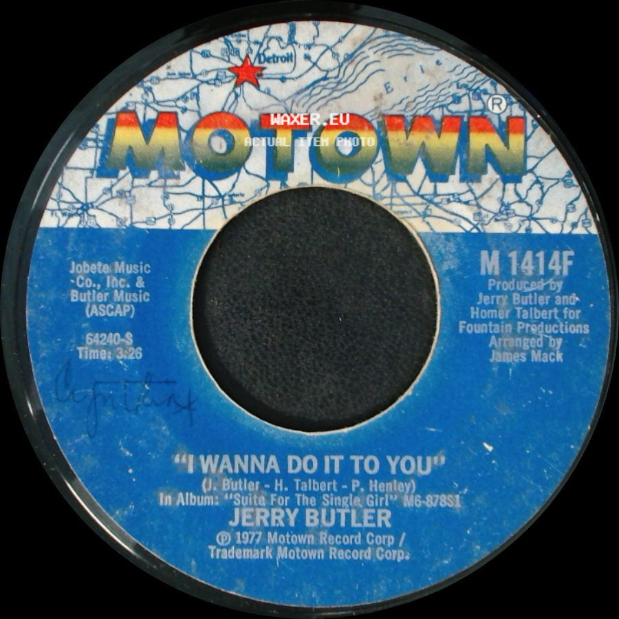 Jerry Butler - I Don't Wanna Be Reminded / I Wanna Do It To You side B