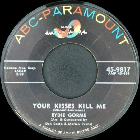 Eydie Gormé - Kiss In Your Eyes / Your Kisses Kill Me side B