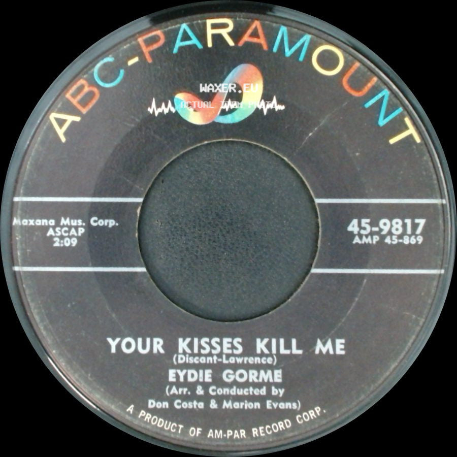 Eydie Gormé - Kiss In Your Eyes / Your Kisses Kill Me side B