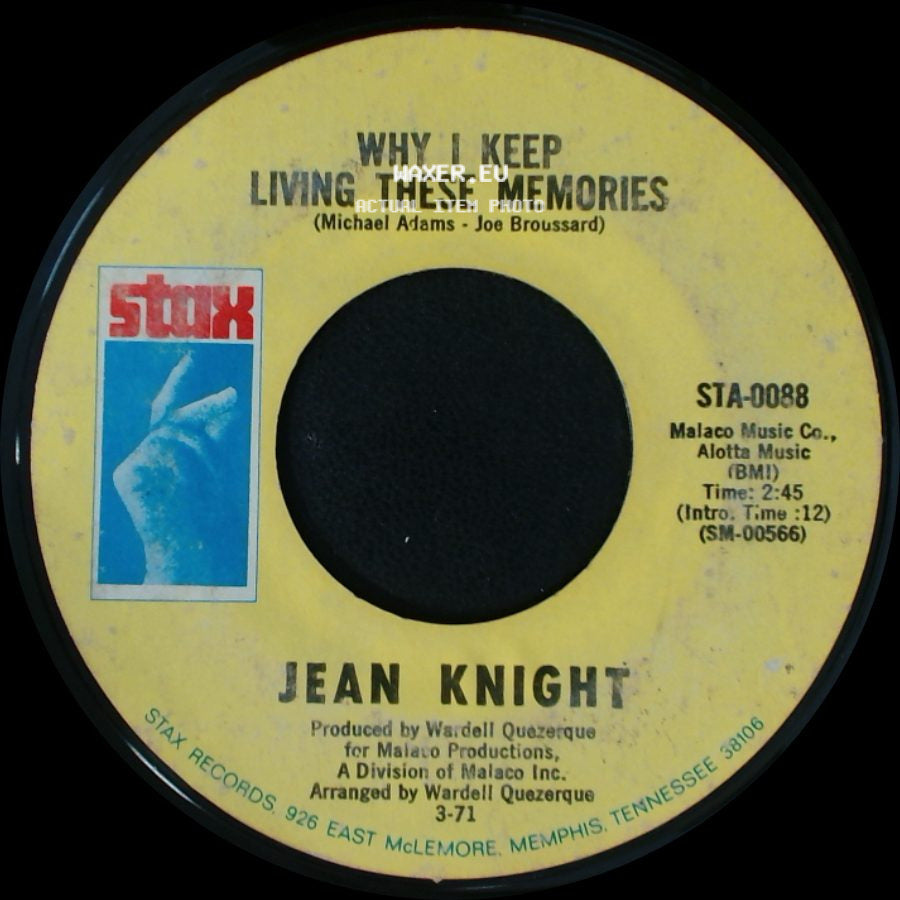 Jean Knight - Mr. Big Stuff / Why I Keep Living These Memories side B