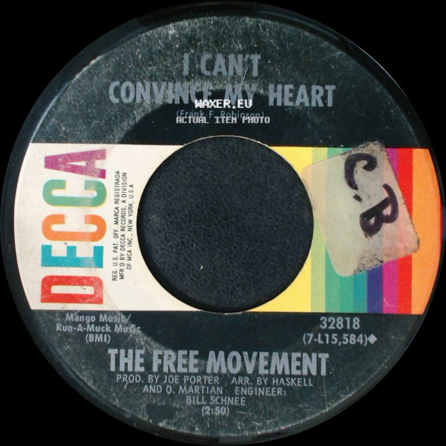 The Free Movement - I Can't Convince My Heart / I've Found Someone Of My Own side A