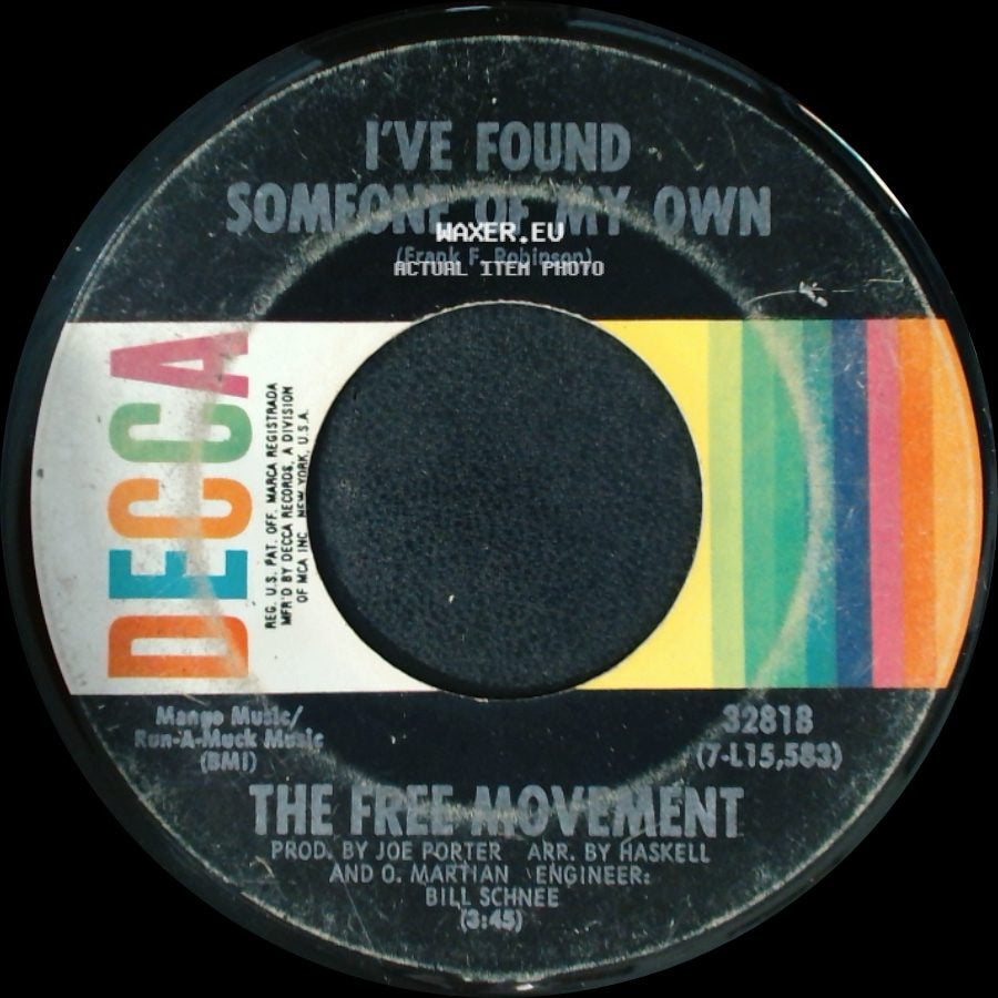 The Free Movement - I Can't Convince My Heart / I've Found Someone Of My Own side B