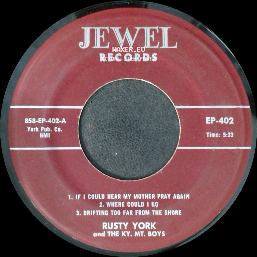 Rusty York And The Ky. Mt. Boys - Unknown Title A / Unknown Title B side B