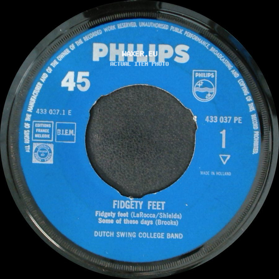 Dutch Swing College Band - Fidgety Feet / Fidgety Feet side A