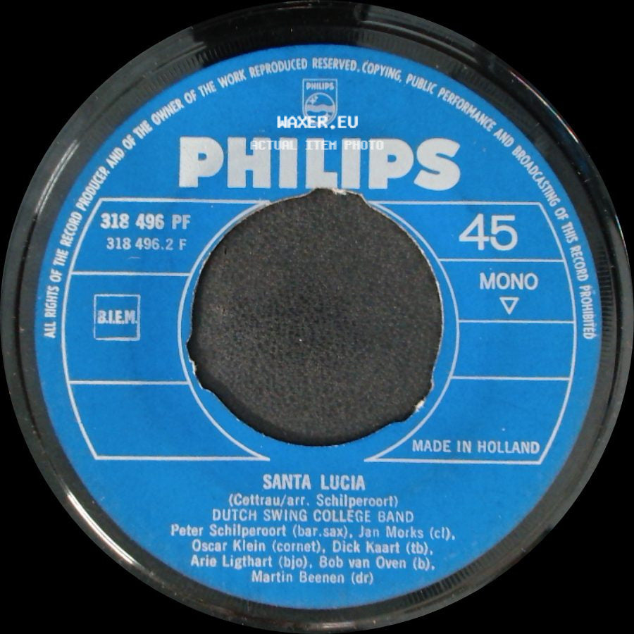 Dutch Swing College Band - Santa Lucia / Wilhelm Tell side A