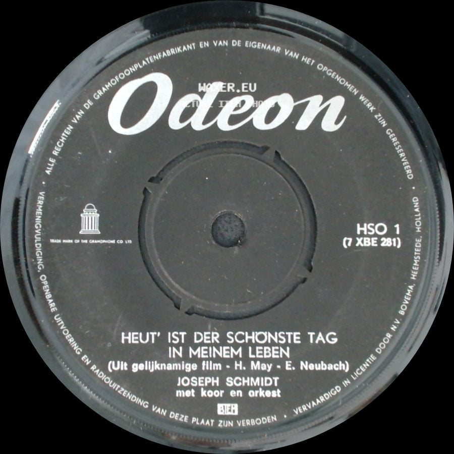 Joseph Schmidt / Richard Tauber - Heut' Ist Der Schonste Tag In Meinem Leben / Flüsterndes Silber, Rauschende Welle side A