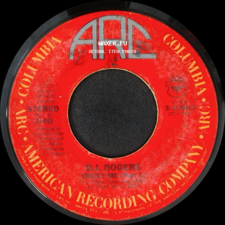 D.J. Rogers - Trust Me (Part 2) / Trust Me Part 2 side B