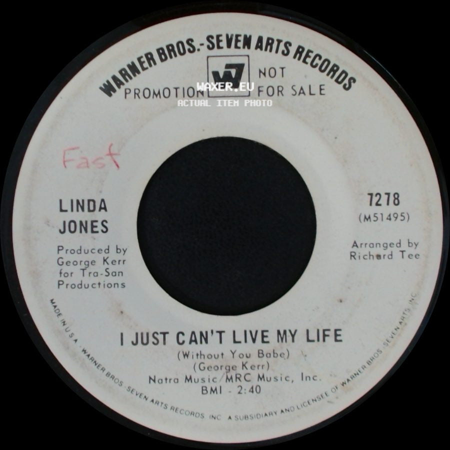 Linda Jones - My Heart (Will Understand) / I Just Can't Live My Life side B