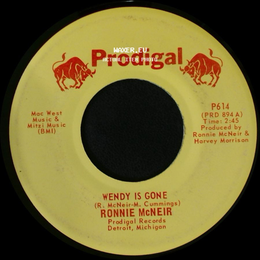 Ronnie Mcneir - Give Me A Sign / Wendy Is Gone side B