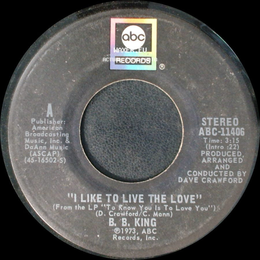 B. B. King - Love / I Like To Live The Love side B