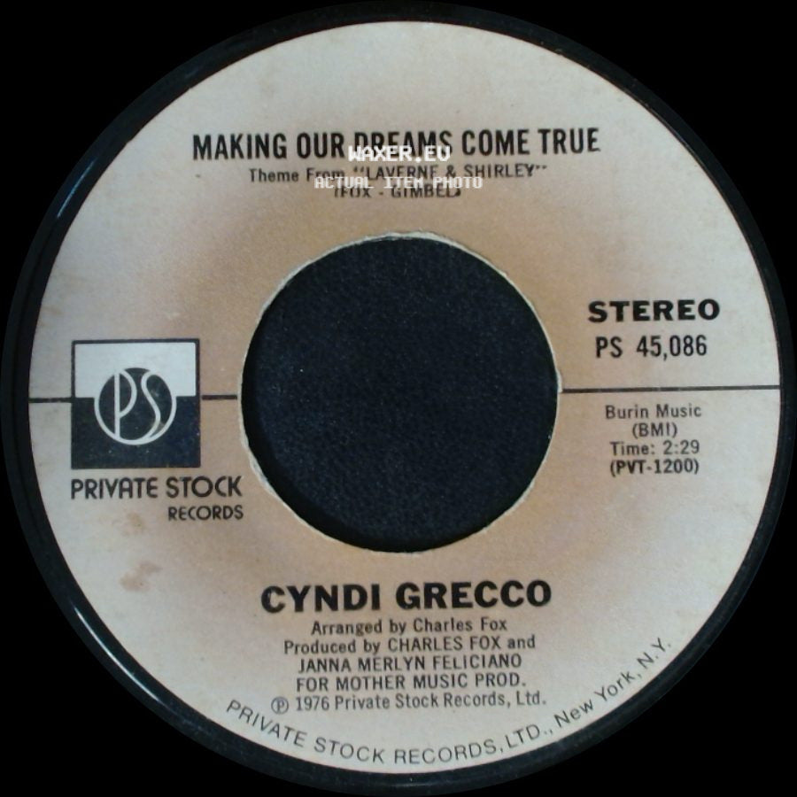 Cyndi Grecco - Making Our Dreams Come True / Watching You side A