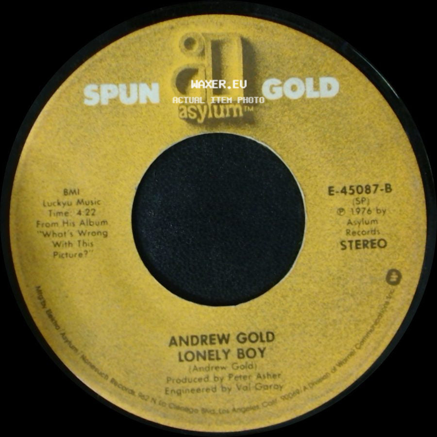 Andrew Gold - Lonely Boy / Thank You For Being A Friend side A