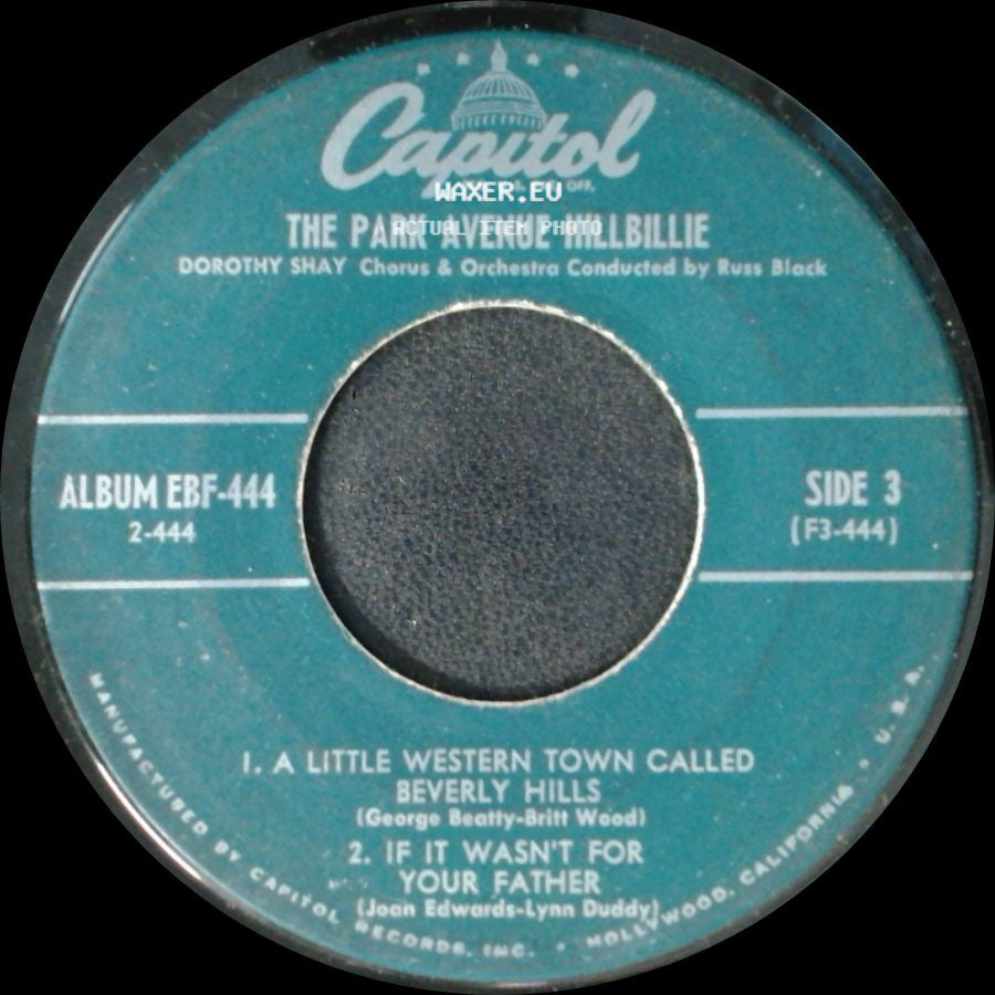 Dorothy Shay - The Park Avenue Hillbille / The Park Avenue Hillbillie side A
