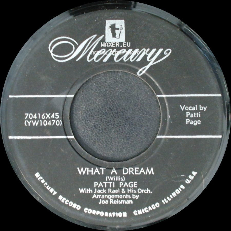 Patti Page - What A Dream / I Cried side A