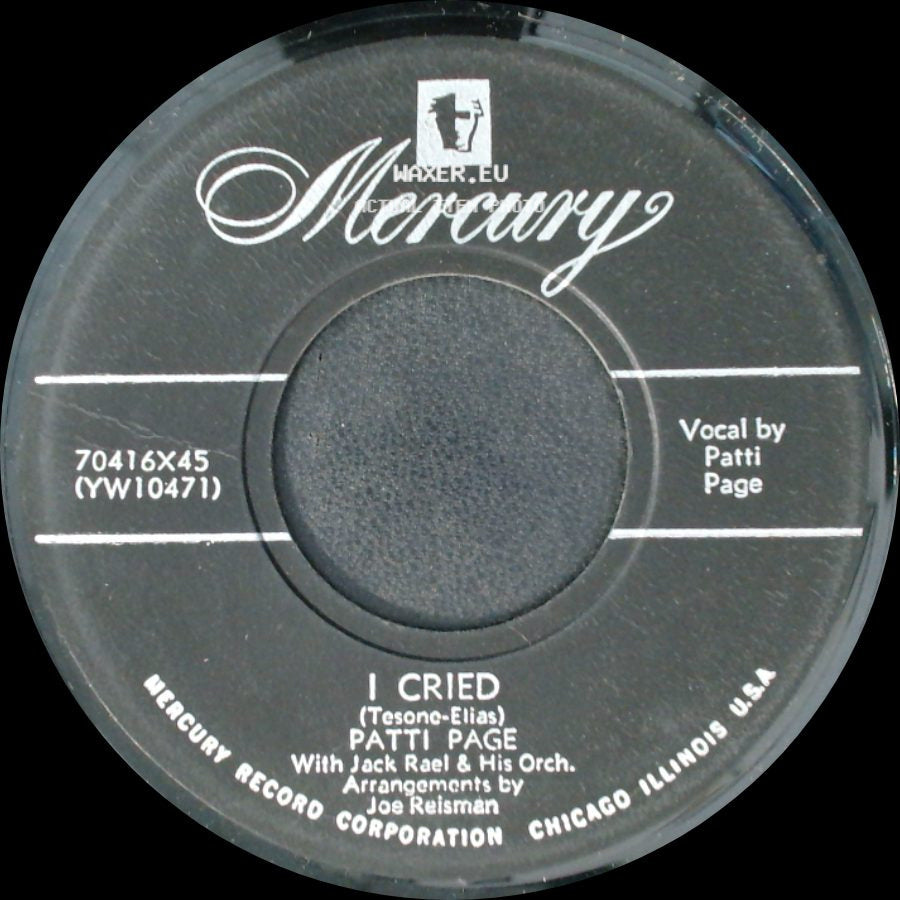 Patti Page - What A Dream / I Cried side B