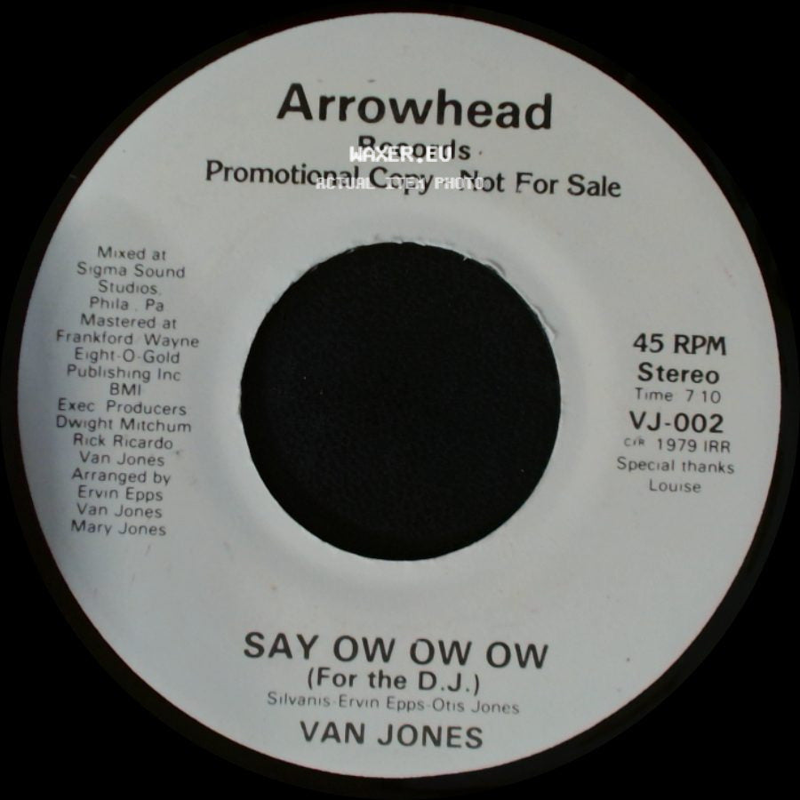 Van Jones - Say Ow Ow Ow (For The D.J.) / Say Ow Ow Ow (For The D.J.) side B