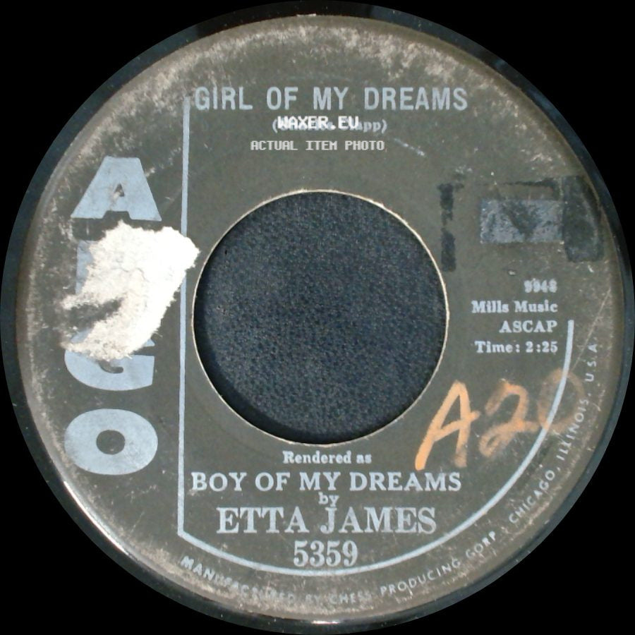 Etta James - All I Could Do Was Cry / Boy Of My Dreams side B