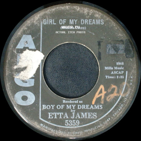 Etta James - All I Could Do Was Cry / Boy Of My Dreams side B