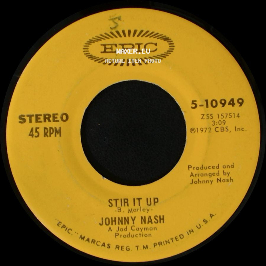 Johnny Nash - Ooh Baby You've Been Good To Me / Stir It Up side B