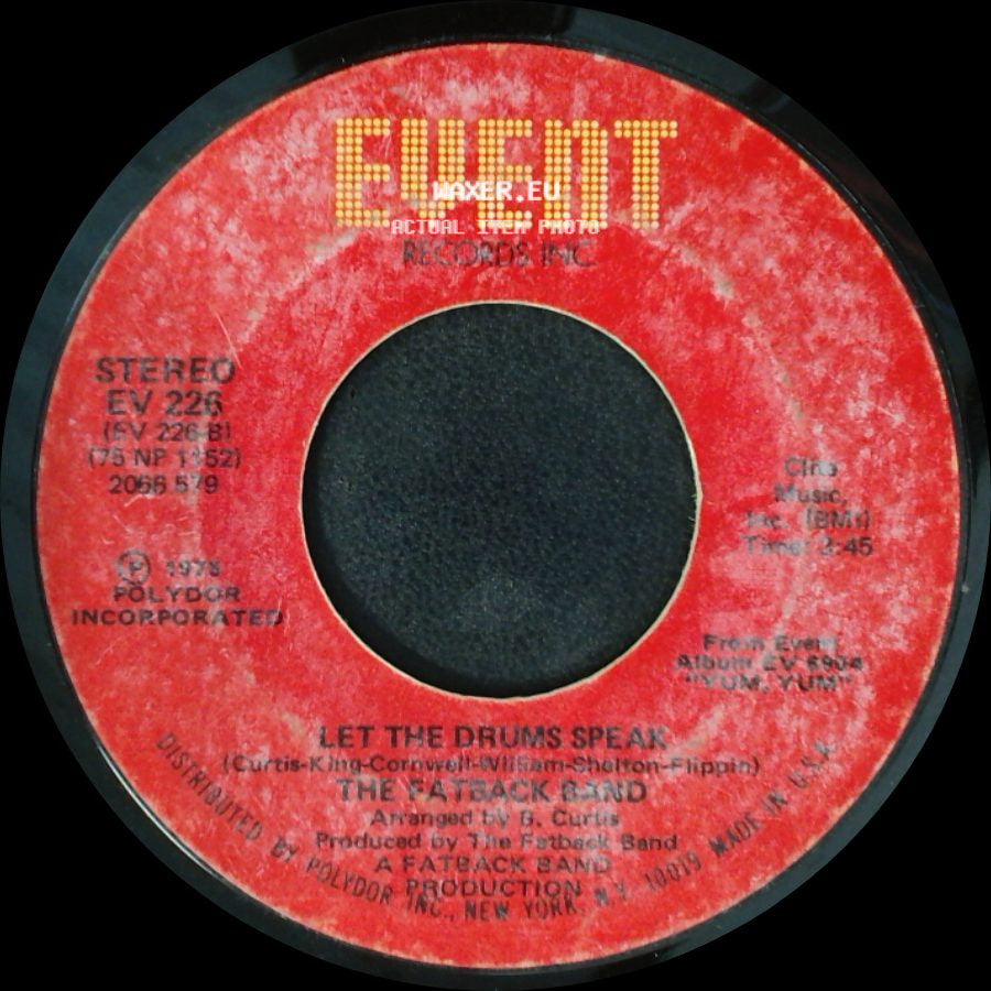 The Fatback Band - Yum, Yum (Gimme Some) / Let The Drums Speak side B
