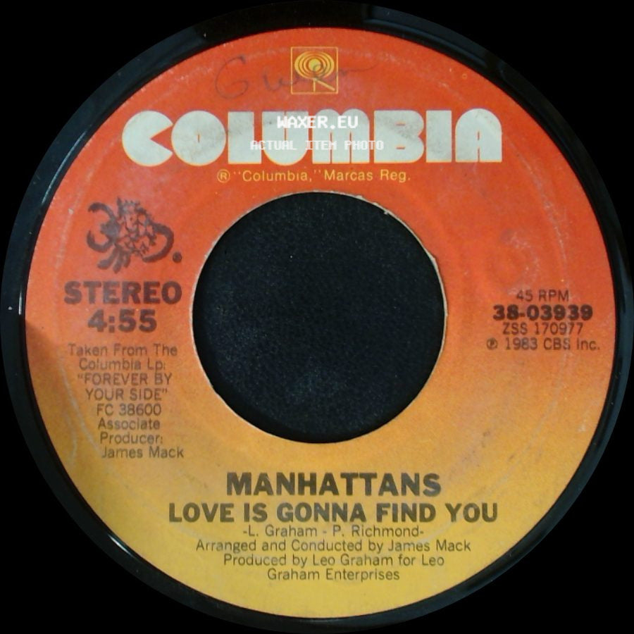 Manhattans - Love Is Gonna Find You / Crazy side A