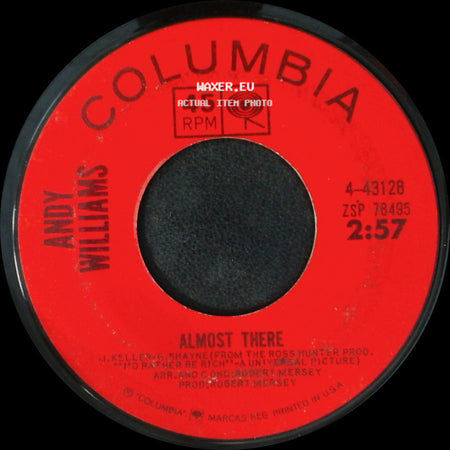 Andy Williams - Almost There / On The Street Where You Live side A