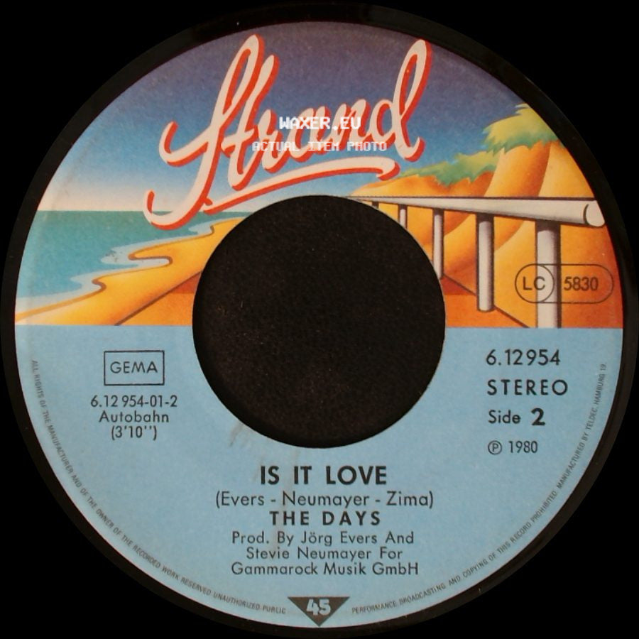 The Days - Stick In Between / Is It Love side B