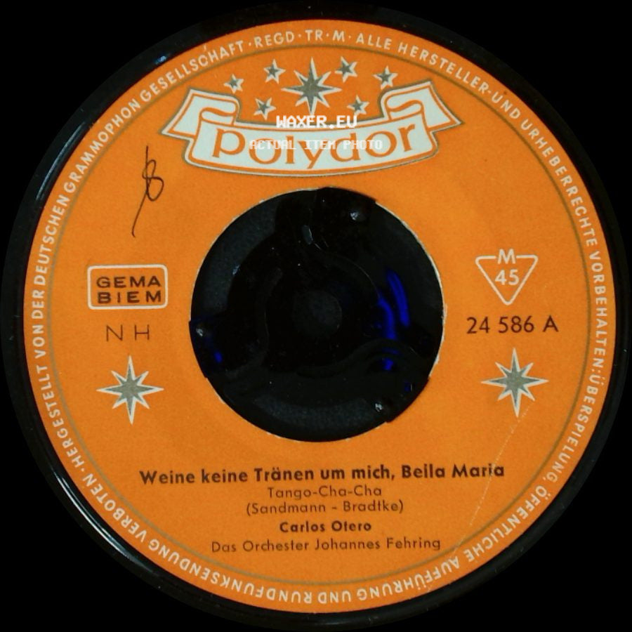 Carlos Otero - Weine Keine Tränen Um Mich, Beila Maria / Die Roten Segel Im Hafen Von Napoli side A