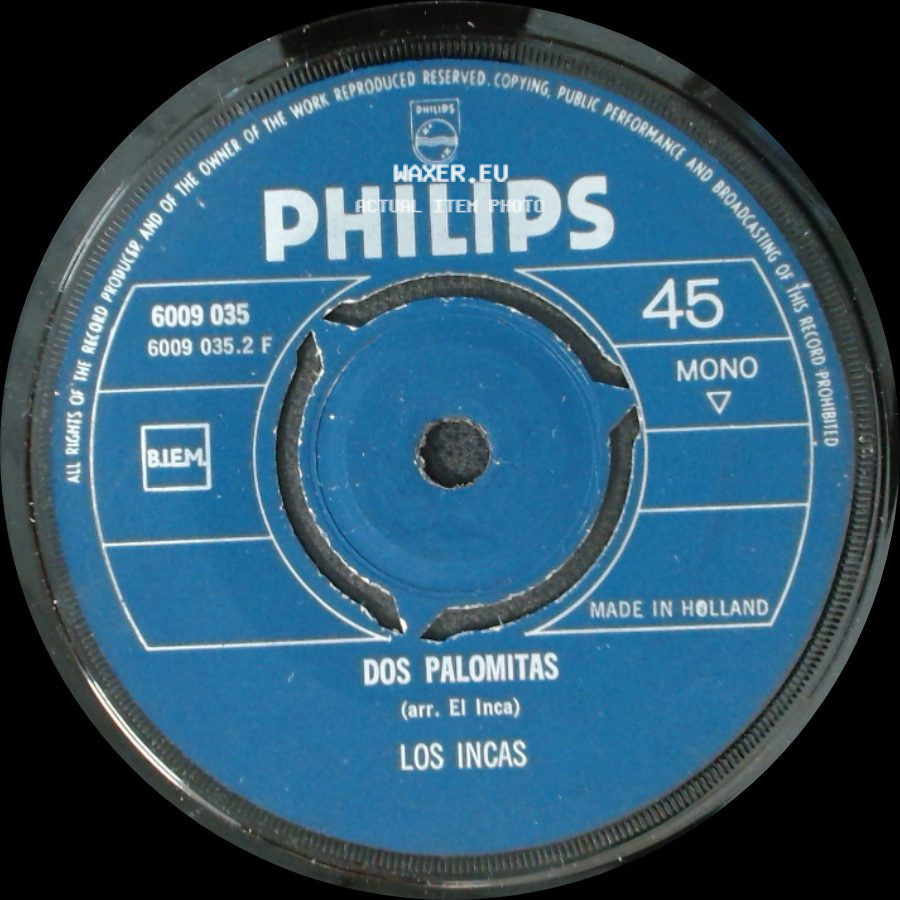 Los Incas - Dos Palomitas / Huayno De La Roca side A
