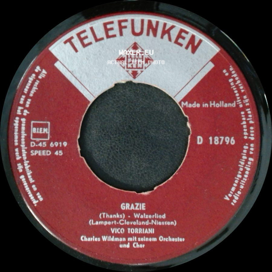 Vico Torriani - Muchacha / Grazie side B