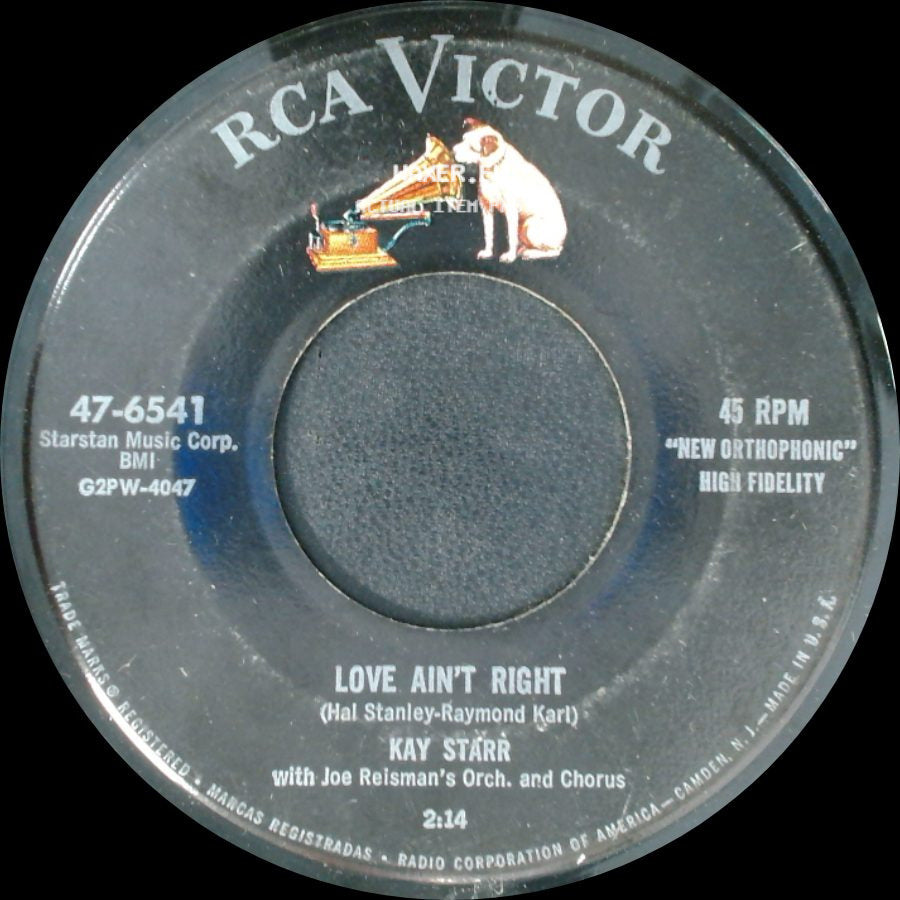 Kay Starr - Love Ain't Right / Second Fiddle side A