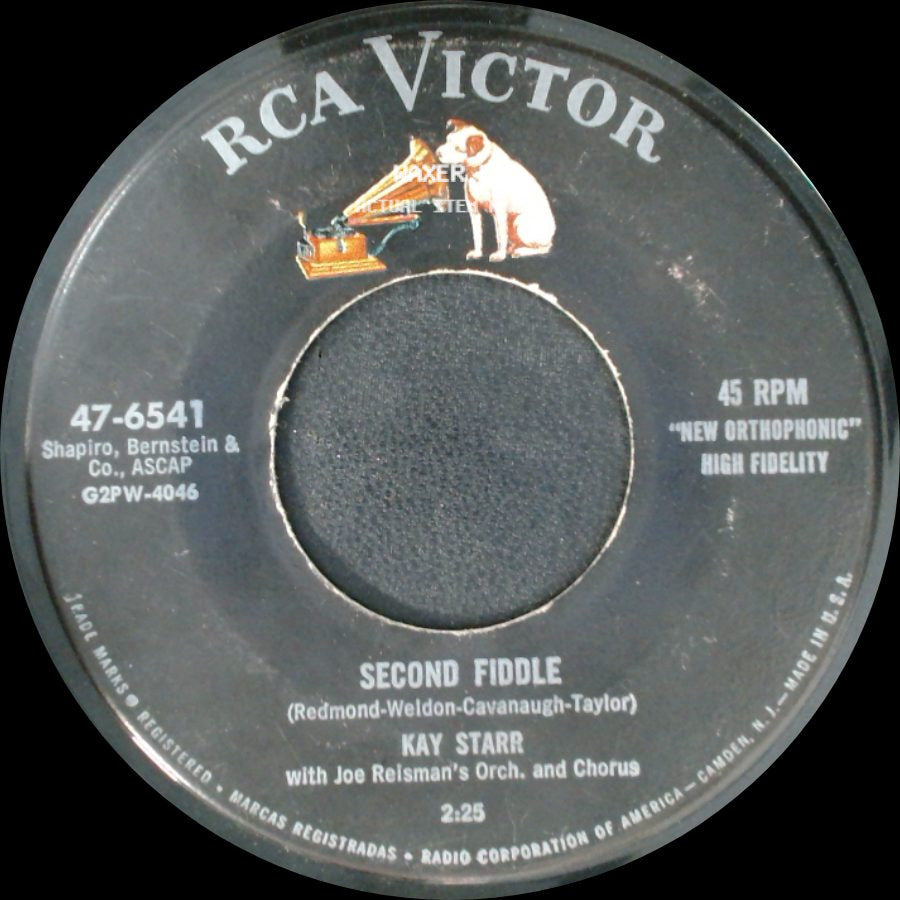 Kay Starr - Love Ain't Right / Second Fiddle side B