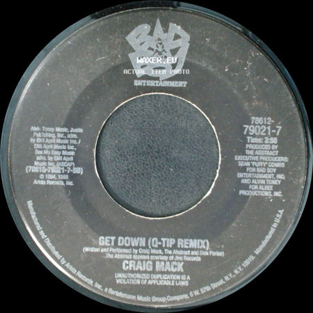Craig Mack - Get Down (Q-Tip Remix) / Get Down (Club Mix) side A