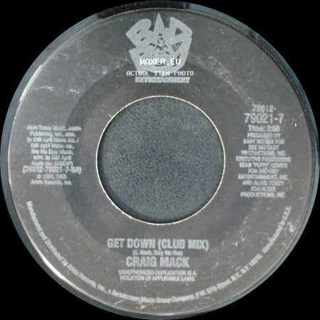 Craig Mack - Get Down (Q-Tip Remix) / Get Down (Club Mix) side B