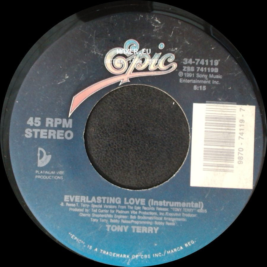 Tony Terry - Everlasting Love (Instrumental) / Everlasting Love (Radio Edit) side A