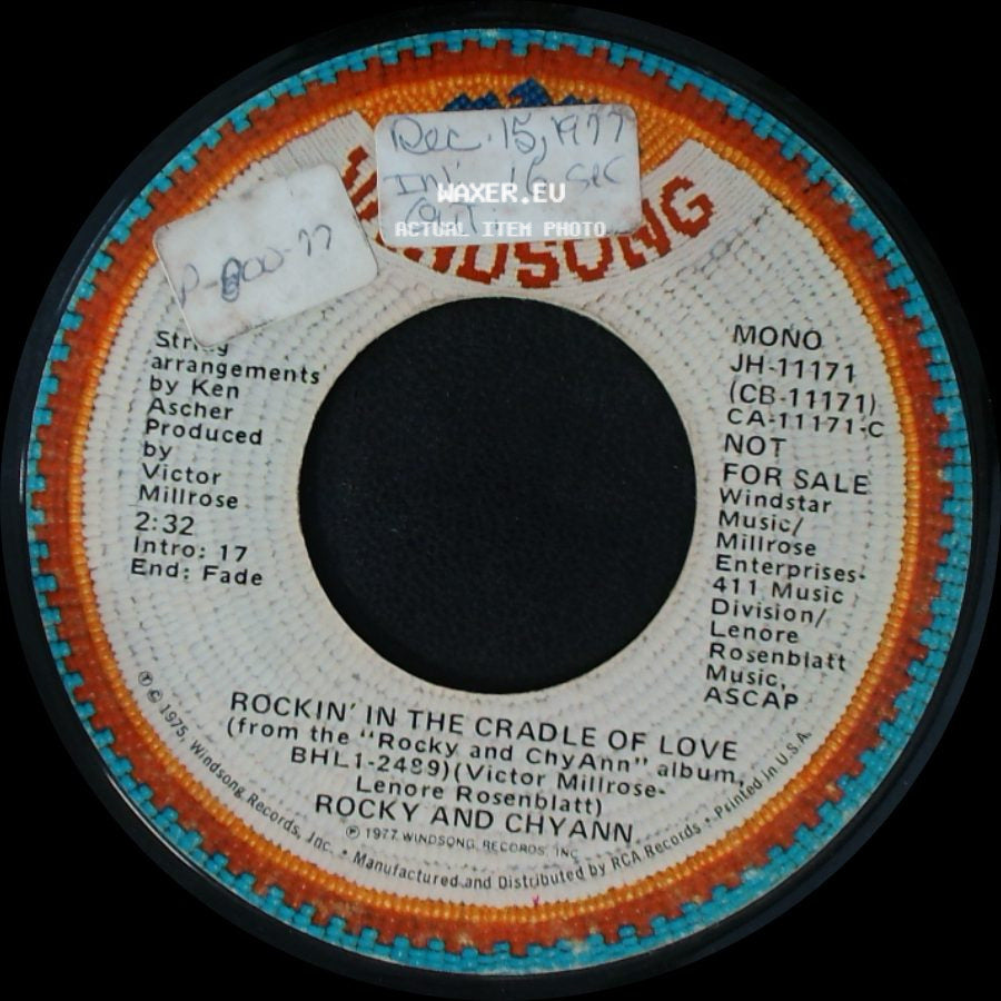 Rocky And Chyann - Rockin' In The Cradle Of Love / Rockin' In The Cradle Of Love side B