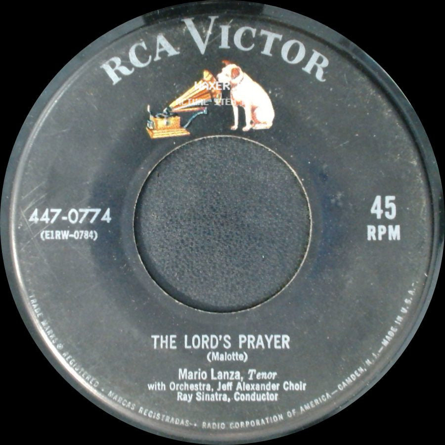 Mario Lanza - Ave Maria / The Lord's Prayer side B