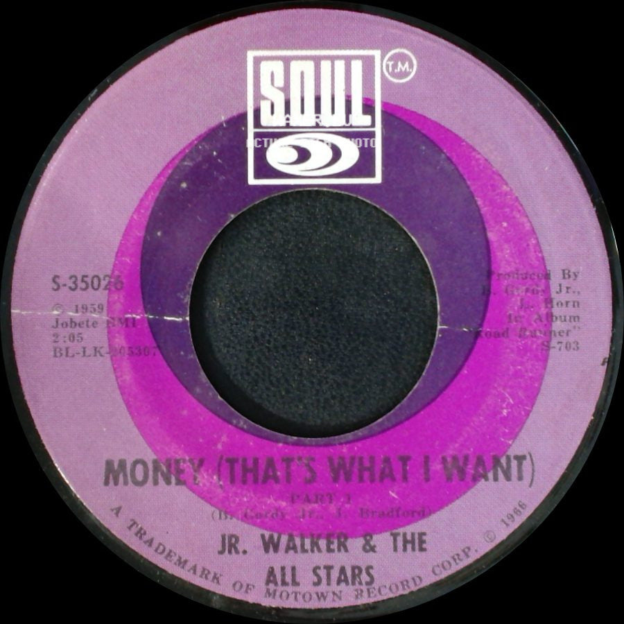 Jr. Walker & The All Stars - Money (That's What I Want) / Money (That's What I Want) (Part 1) side B