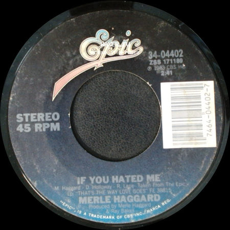 Merle Haggard - If You Hated Me / Someday When Things Are Good side A