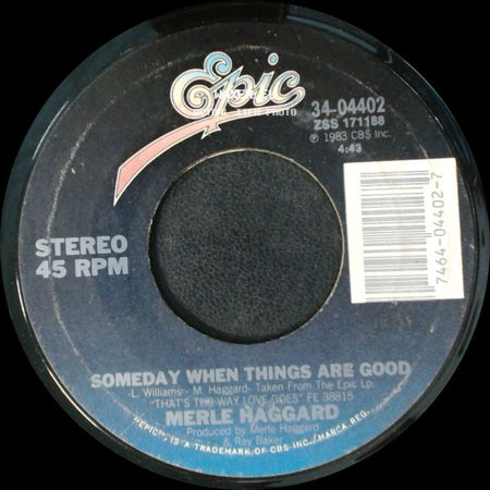 Merle Haggard - If You Hated Me / Someday When Things Are Good side B